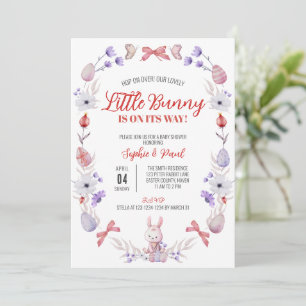 Invitación Little Bunny Baby Shower, Easter Baby Shower