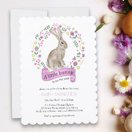 Invitación Little Bunny Lilac Chica Baby Shower