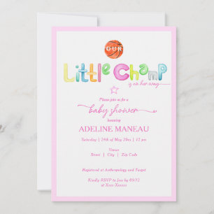 Invitación Little Champ Está En Camino De La Baby Shower De A