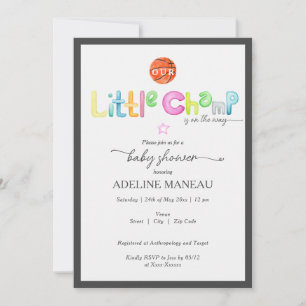 Invitación Little Champ Está En El Camino De La Baby Shower D