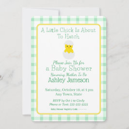Invitación Little Chick About To Hatch Baby Shower
