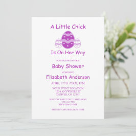 Invitación Little Chick Easter Baby Shower