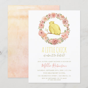 Invitación Little Chick está a punto de eclipsar Baby Shower 