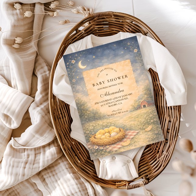 Invitación Little Chick Spring Baby Shower (Subido por el creador)