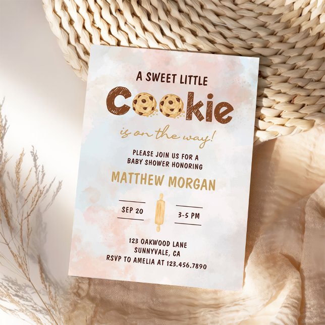 Invitación Little Cookie Boy Baby Shower (Subido por el creador)
