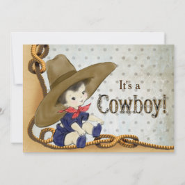 Invitación Little Cowboy Baby Shower