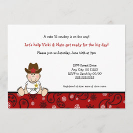 Invitación Little Cowboy Baby Shower invita