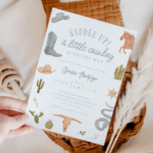 Little Cowboy Boy Baby Shower