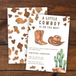 Invitación Little Cowboy Western Rodeo Baby Shower
