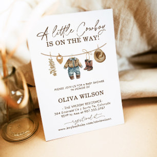 Invitación Little Cowboy, Western Wild West Rodeo Baby Shower