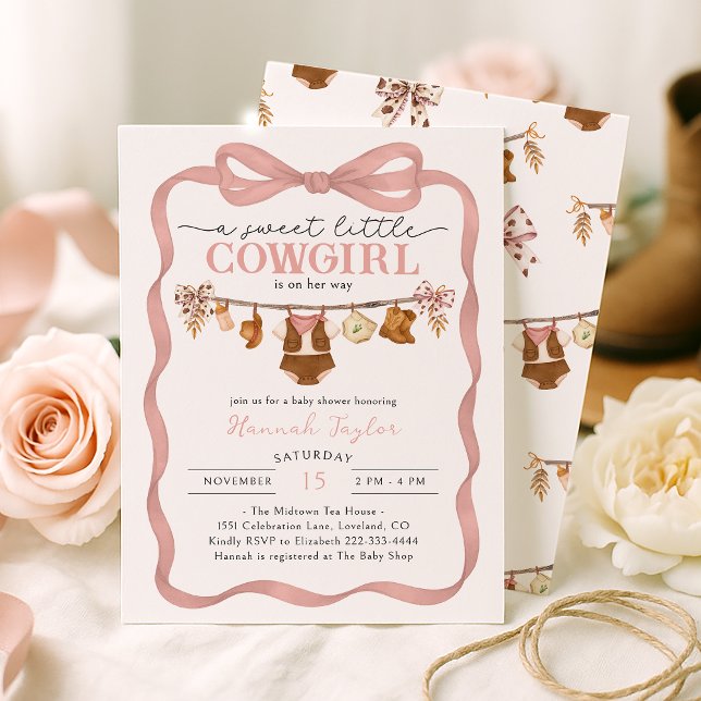 Invitación Little Cowgirl Baby Shower (Subido por el creador)