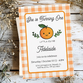 Invitación Little Cutie 1st Birthday Card Invitation
