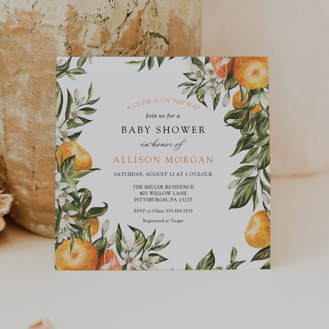 Invitación Little Cutie Baby Shower (Subido por el creador)