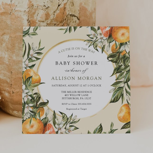 Invitación Little Cutie Baby Shower (Subido por el creador)