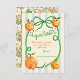 Invitación Little Cutie Baby Shower Toile Diaper Raffle