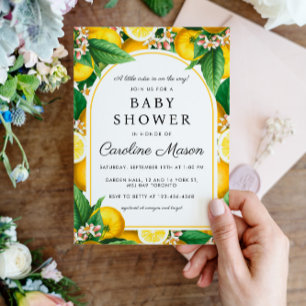 Invitación Little Cutie Citrus Baby Shower
