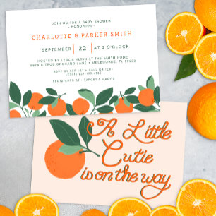 Invitación Little Cutie Citrus Botanic Baby Shower