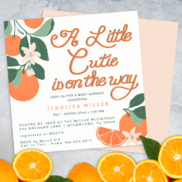 Invitación Little Cutie Citrus Botanic Baby Shower