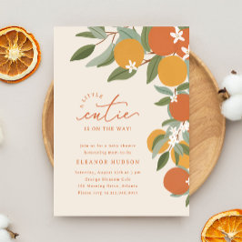 Invitación Little Cutie Citrus Naranjas Baby Shower