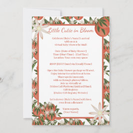 Invitación Little Cutie Clementine Baby Shower Por Distancia