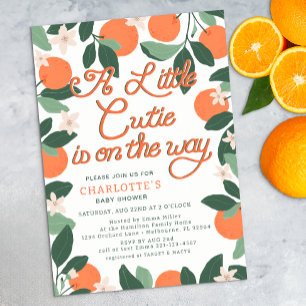 Invitación Little Cutie Clementine Botanine Baby Shower