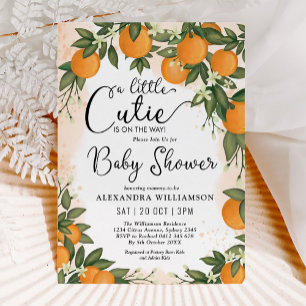 Invitación Little Cutie Clementine Naranja Citrus Baby Shower