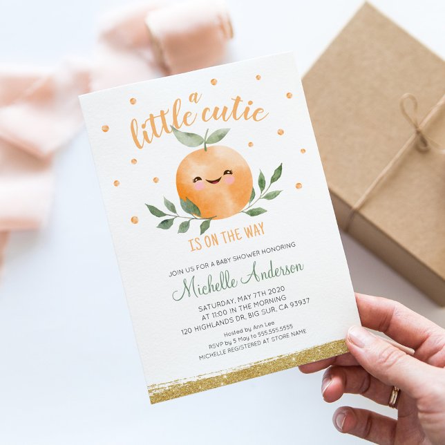 Invitación Little Cutie Está En Camino De Baby Shower (Subido por el creador)