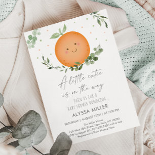 Invitación Little Cutie Greenery Baby Shower