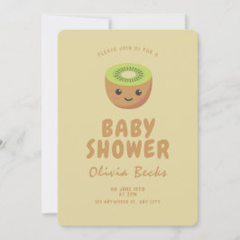 Invitación Little Cutie Kiwi Baby Shower