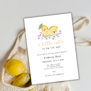 Invitación Little Cutie Lemon Citrus Baby Shower