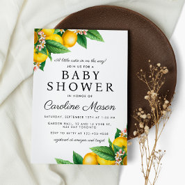 Invitación Little Cutie Lemon Citrus Summer Baby Shower