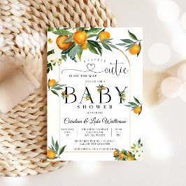 Invitación Little Cutie Orange Baby Shower Invitation