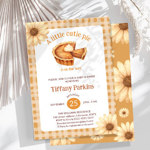 Invitación Little Cutie Pie está en el camino de la ducha de 