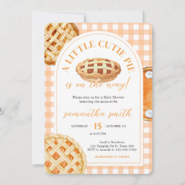 Invitación Little Cutie Pie Gingham Baby Shower