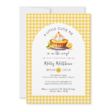 Little Cutie Pie Lemon Citrus Gingham Baby Shower