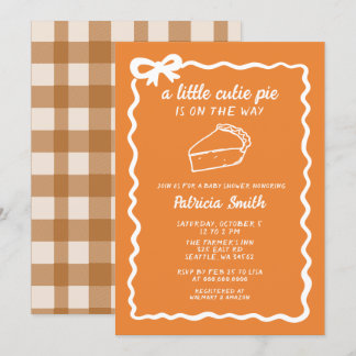 Invitación Little Cutie Pie mano dibujar doodle Fall Baby Sho