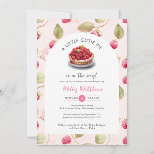 Invitación Little Cutie Pie Raspberry Baby Shower