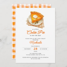Little Cutie Pie Rustic Watercolor Baby Shower