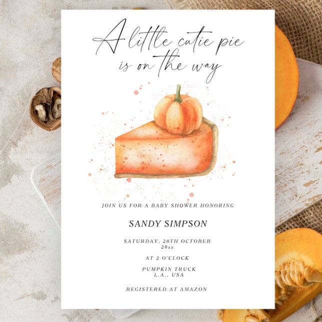 Invitación Little Cutie Pimpkin Fall Baby Shower (Subido por el creador)