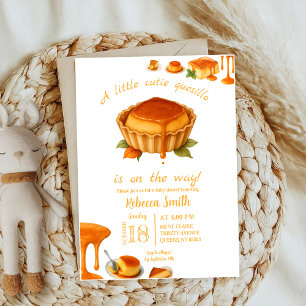 Invitación Little Cutie quesillo Autumn deja Baby Shower