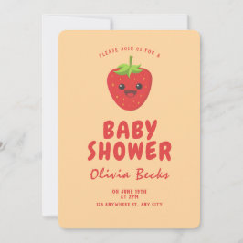 Invitación Little Cutie Strawberry Baby Shower