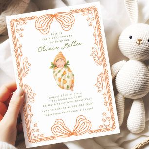 Invitación Little Cutie Swaddam BabyShower