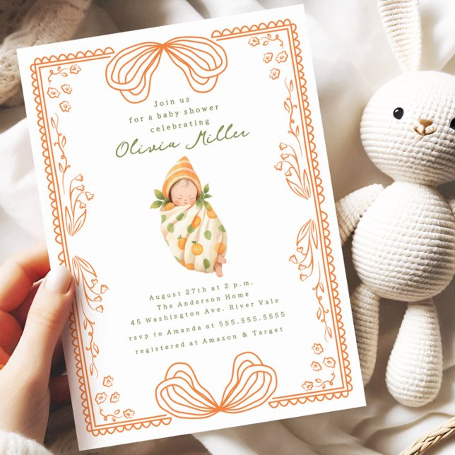 Invitación Little Cutie Swaddam BabyShower (Subido por el creador)