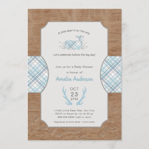 Invitación Little Deer Boy Baby Shower
