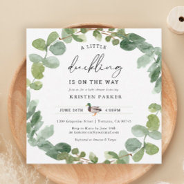 Invitación Little Duckling Is On The Way Duck Baby Shower