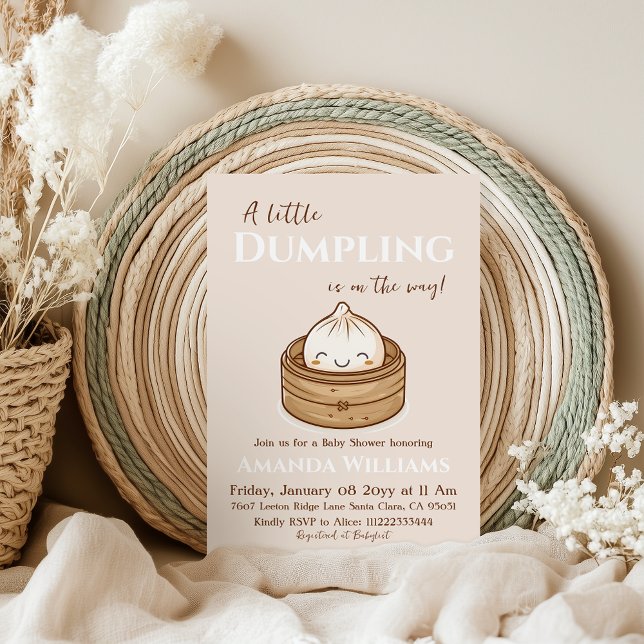 Invitación Little Dumpling Asian Gender Neutral Baby Shower (Subido por el creador)