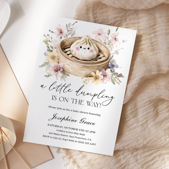 Invitación Little Dumpling Dim Sum Baby Shower (Subido por el creador)