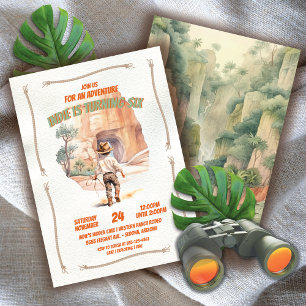 Invitación Little Explorer Adventure Tomb Canyday cumpleaños