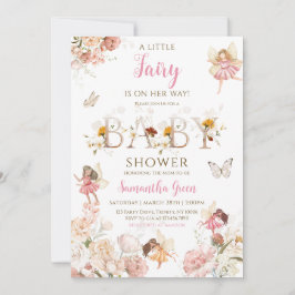 Invitación Little Fairy Baby Shower