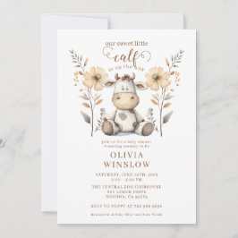 Invitación Little Farm Animal Watercolor Baby Shower